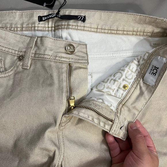 NWT - Ice Iceberg Gold Coated Straight Jeans - Size 31 - Picture 4 of 9